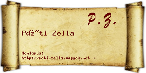 Póti Zella névjegykártya